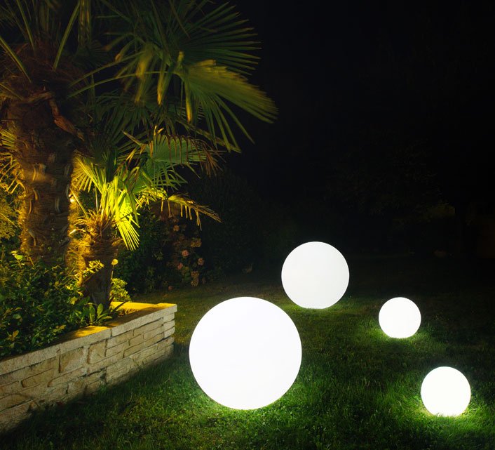 Boule luminueuse LED IP68 Ø 30 cm