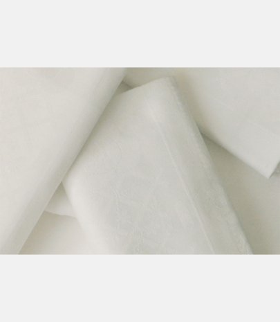 Nappe coton blanc 150 x 150 cm motif fleurs