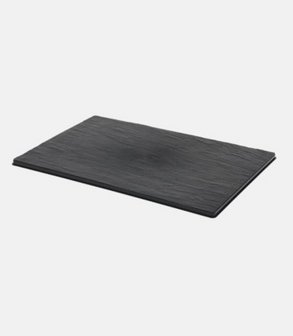 10249 Plateau imitation ardoise plastique noir<br> 37 x 27 cm