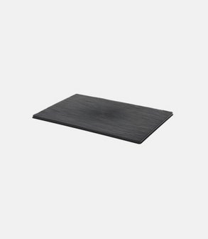 10250 Plateau imitation ardoise plastique noir<br> 27 x 17 cm