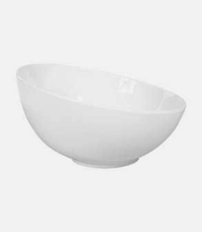 Saladier porcelaine asymetrique Randy<br> Ø 27 cm H 15 cm 2 litres