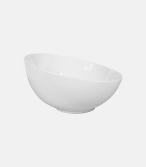 Saladier porcelaine asymetrique Randy<br> Ø 23 cm H 12.5 cm 1.3 litres