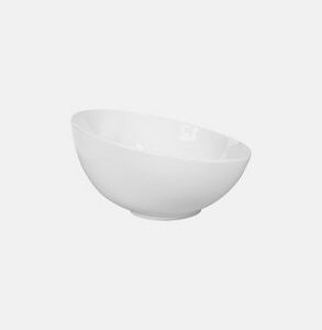 Saladier porcelaine asymetrique Randy<br> Ø 17cm H 8 cm 0.25 litres