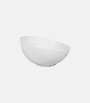 Saladier porcelaine asymetrique Randy<br> Ø 17cm H 8 cm 0.25 litres