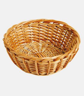 Corbeille à pain tressée ronde osier Ilana<br> Ø 22 cm H 7 cm