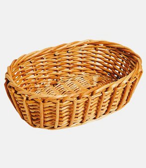 Corbeille à pain tressée ovale osier Ilana<br> 27 x 17 cm H 8 cm