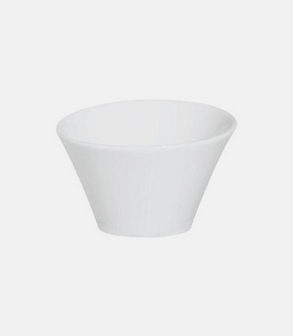 Mini bol porcelaine biseauté 15 cl<br> Ø 9.5 cm H 5.5 cm  (par 15)