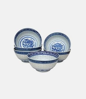 Mini bol porcelaine chinois 7 cm<br> bleu  (par 50)