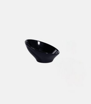 Mini bol porcelaine incliné Pise Noir<br> Ø 8.8 H 5.2 cm 4 cl (par 24)