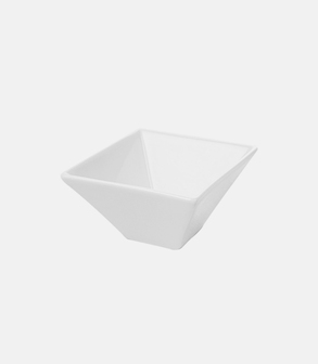 Mini bol porcelaine carré quattro<br> 9 x 9 cm H 4 cm (par 24)