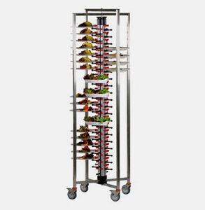Chariot porte-assiettes Platemate pliant<br> (84 assiettes) 48 x 48 cm H 190 cm