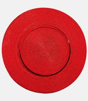 Assiette de présentation verre Cristallo<br> Rouge Ø 32 cm
