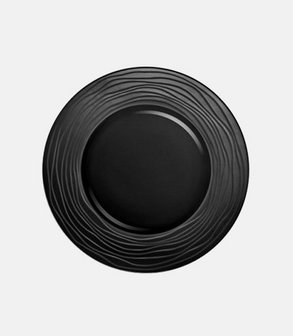 Assiette plate Escale noire Ø 15,5 cm<br> (à pain) (par 50)