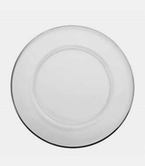 Assiette de présentation verre filet argent Ø 32 cm (par 20)