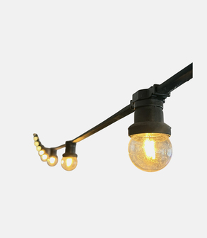 Guirlande guinguette 20 m prolongeable<br> 40 lampes dimmables (80 W total)