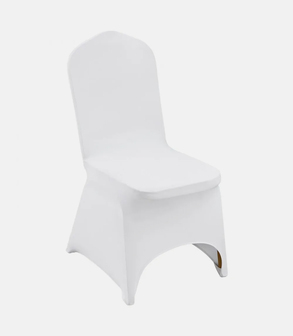 Housse de chaise Miami lycra blanc ouverte