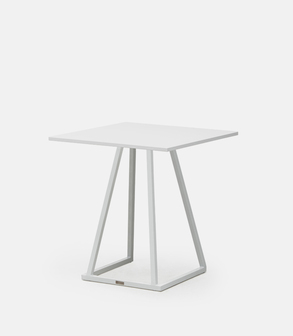 Table Linea Diner blanche plateau blanc<br> int/exterieur H 74 cm