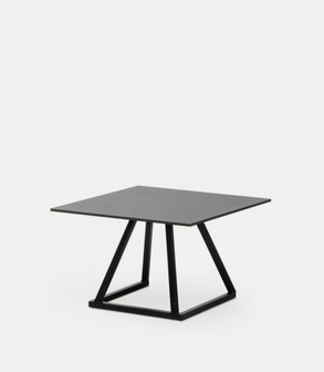 Table basse Linea Lounge noire<br> plateau noir int/exterieur 70 X 70 cm H 45 cm