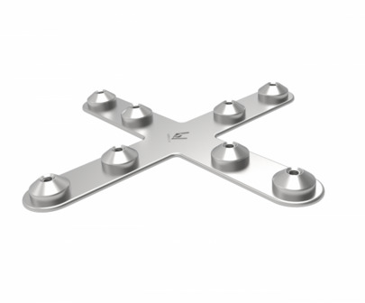 Connecteur BeMatrix 4D 90° (croix)<br> 8 pins D30