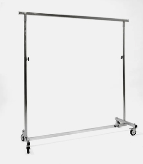 Portant vestiaire pliant 150 x 50 cm + 2 tirettes de 35 cm H 118-190 cm