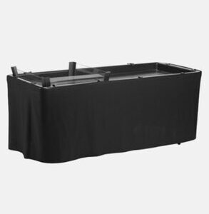 Table Ice noir + jupe 185 x 80 cm H 78 cm