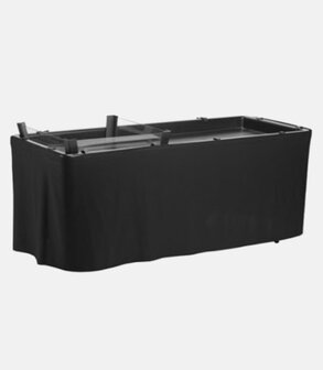 Table Ice noir + jupe 185 x 80 cm H 78 cm