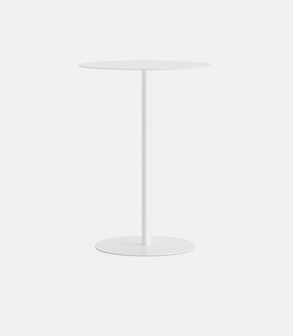 Table mange-debout pied droit Ø 60 cm<br> H 110 cm Brio Blanc